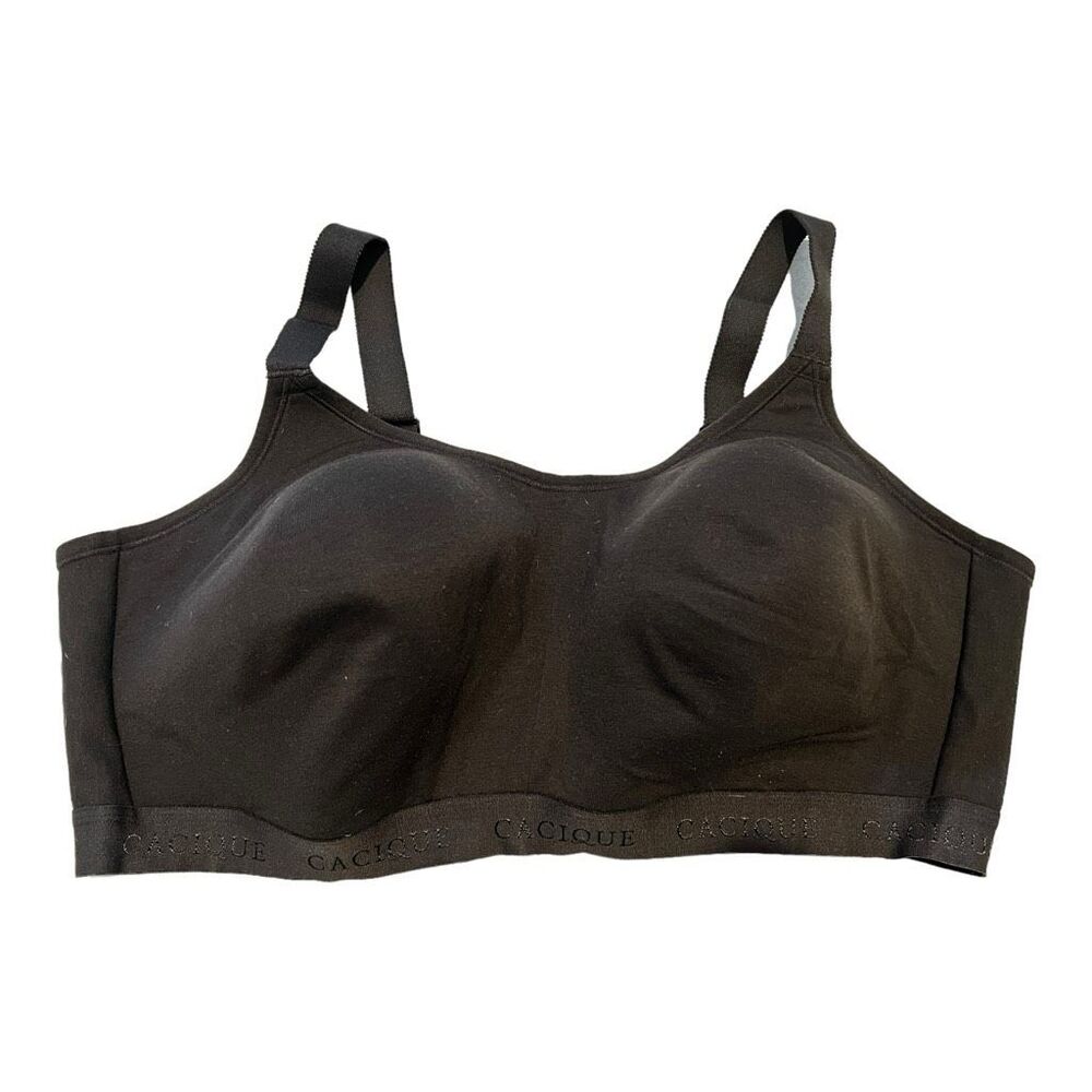Cacique Black Wireless Molded-Cup Bra
